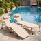 Goplus Outdoor Beach Lounge Chair Folding Chaise Lounge with Pillow Blue\Blue&Green\Black\Grey\Turquoise\Pink\Beige\Light Pink